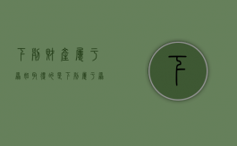 下列财产属于原始取得的是（下列属于原始取得的有）