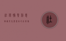 社保补缴利息做账是怎么规定的（社保补缴利息做账是怎么规定的呢怎么计算）