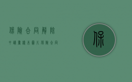 保险合同解除申请书样本图片（保险合同解除的申请书怎么写）