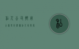 私人公司挪用公款是什么罪（私人企业算挪用公款吗）