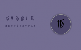 刑事赔偿计算标准是什么（刑事案件赔偿规定）