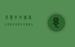 恶意抵押债务怎么处理（恶意抵押债务怎么处理最好）