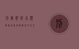 刑事案件各类词语定义（刑事案件中各方的称呼）