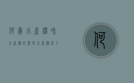 何为小产权和大产权（什么是小产权房子什么是大产权房子）