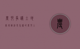 农村争议土地处理办法是怎样的（农村土地争议怎么处理）