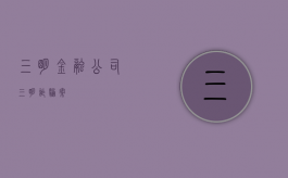 三明金融公司（三明诈骗案）