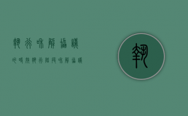 执行和解协议的时效（执行阶段和解协议）