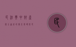 民法典中财产保全造成的损失有哪些（民法典 财产保护）
