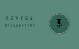 留置物是动产还是不动产（租赁物留置权）