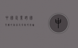 中国企业跨国并购的动因及风险研究论文（中国企业跨国并购的动因及风险研究报告）