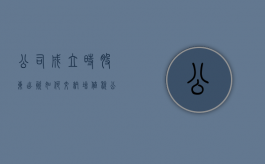 公司成立时股东出资如何交纳增值税（公司成立时股东出资如何交纳税）