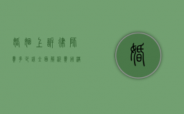 婚姻上诉律师费多少钱？全面解析费用构成与影响因素