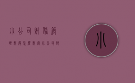 小公司财务管理制度怎么制定（小公司财务管理制度3篇）