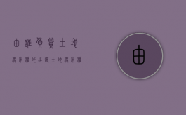 由谁负责土地使用权的出让（土地使用权出让有何特征）