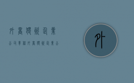 外商独资企业公司章程（外商独资企业公章图片）