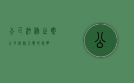 公司法修正案（公司法修正案的说明）