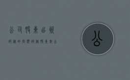 公司股东出资瑕疵的问题（瑕疵股东对公司承担责任的规定）