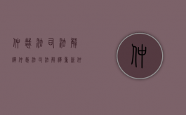 仲裁法司法解释（仲裁法司法解释 重新仲裁的规定）