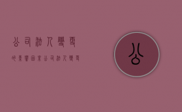 公司法人变更的影响因素（公司法人变更的影响因素分析）