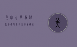 黄山公司税务筹划律师，为企业保驾护航的税务专家