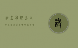 设立有限公司的出资方式有哪些（有限责任公司注册资金和出资金额）