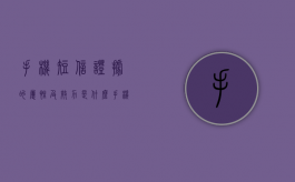 手机短信证据的属性及效力是什么（手机短信的证据力如何）