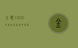 金额 1000 的纠纷是否需要律师？