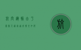 航空运输由于索赔人过错造成损失如何处理（航空运输索赔理赔程序）