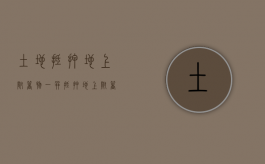 土地抵押,地上附着物一并抵押（地上附着物一并抵押）