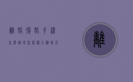 离婚复婚手续怎么办理流程图片（离婚后复婚的手续）