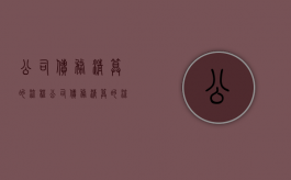 公司债务清算的流程（公司债务清算的流程图）