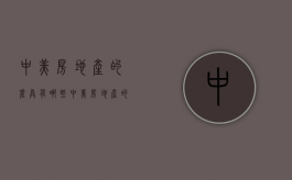 中美房地产的差异有哪些（中美房地产的差异有哪些方面）