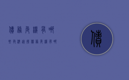 债务危机有哪些救济途径（债务危机有哪些救济途径和措施）