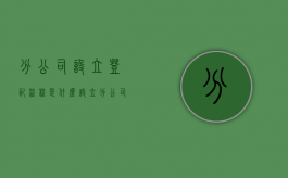 分公司设立登记流程是什么（设立分公司时,如何申请设立登记?）