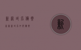 新网域名备案流程（新域名如何备案）