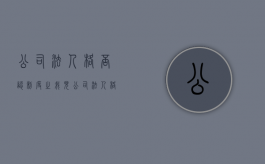 公司法人格否认制度之我见（公司法人格否认制度适用条件）