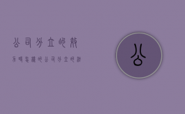 公司分立的效力时怎样的（公司分立的法律后果）