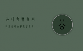 公司合并合同范文（公司合并是好是坏）