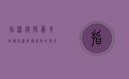 指派律师为其辩护（指派辩护律师的情形）