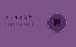 个人或者企业怎么获得土地使用权（企业如何缴纳土地使用税）