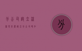 分公司设立流程是什么？（设立分公司时,如何申请设立登记?）