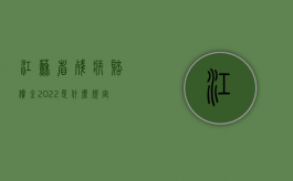 江苏省残疾赔偿金2022是什么规定？（江苏省残疾赔偿金的计算方法）