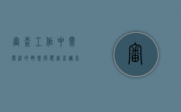 审查工作中需关注的敏感问题（审查调查工作问题）