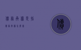 债务承担是指（债务承担怎么写）