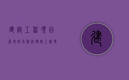 建设工程项目管理试行办法（建设工程项目管理试行办法 住建部）