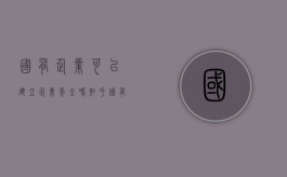 国有企业可以建立企业年金吗知乎（国有企业可以建立企业年金吗）