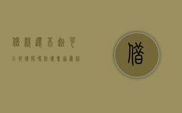 借款还不起可以找律师吗？法律专家为你解答
