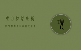 项目融资的特点和利弊（项目融资的含义和特点）