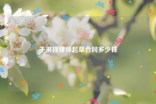 于洪找律师起草合同多少钱