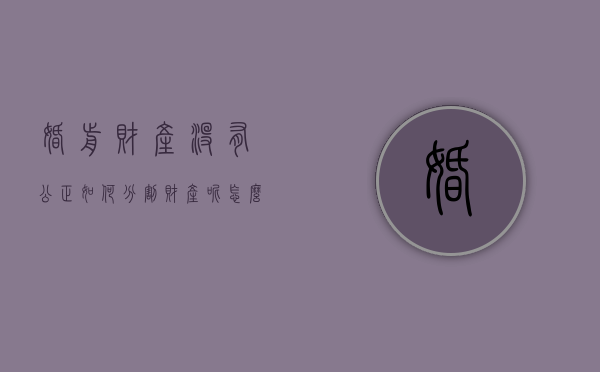 婚前财产没有公正如何分割财产呢怎么办（婚前财产没有公正如何分割财产呢视频）